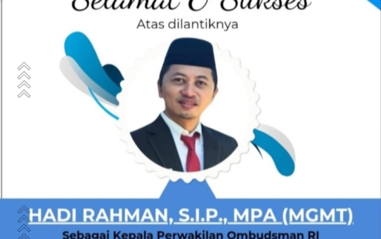 SELAMAT DAN SUKSES PELANTIKAN KEPALA OMBUDSMAN PROVINSI KALIMANTAN SELATAN